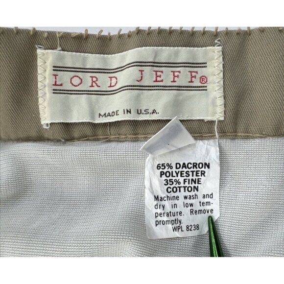 Vintage 1980s Lord Jeff Shorts Mens 36 Tan Embroidered Crabs Brief Liner Hippie - Picture 10 of 12